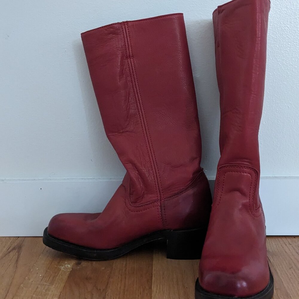Frye Womens 'Campus 14L' Tall Boots Burnt Red